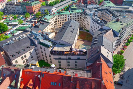 Téléchargez les photos : Vue aérienne de la vieille ville de Munich, Allemagne Europe - en image libre de droit