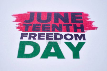Photo for Juneteenth Independence Day. Freedom or Emancipation day. Annual american holiday, celebrated in June 19. African-American history and heritage. Poster, greeting card, banner and background. Vector - Royalty Free Image