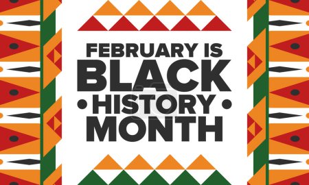 Illustration for Black History Month. African American History. Celebrated annual. In February in United States and Canada. In October in Great Britain. Poster, card, banner, background. Vector illustration - Royalty Free Image