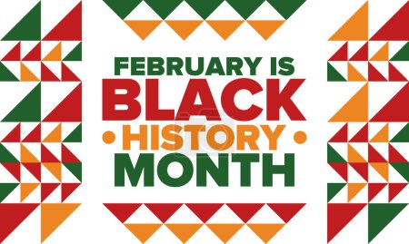 Illustration for Black History Month. African American History. Celebrated annual. In February in United States and Canada. In October in Great Britain. Poster, card, banner, background. Vector illustration - Royalty Free Image