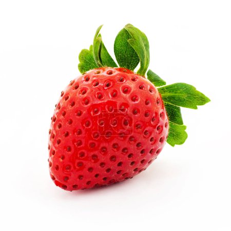 Photo for Red ripe strawberry on white isolated background. Full depth of clarity - Royalty Free Image