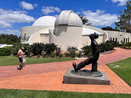 Photo for BRISBANE - DEC 12 2023:Statue of Konstantin Tsiolkovsky, Russian and Soviet rocket scientist who pioneered astronautics outside the Sir Thomas Brisbane Planetarium in Brisbane Queensland, Australia. - Royalty Free Image