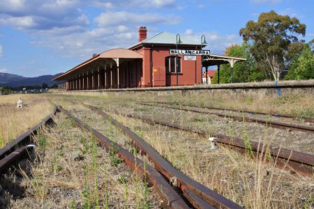 Photo for Wallangarra railway station,  a heritage-listed railway station at Woodlawn Street, Wallangarra, Southern Downs Region, Queensland, Australia. - Royalty Free Image