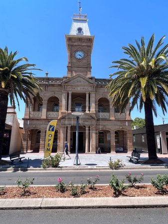 Photo for WARWICK, QLD - OCT 25 2023:Warwick Town Hall in Queensland, Australia.  It is the administrative centre of the Southern Downs Region local government area. - Royalty Free Image