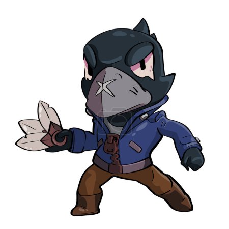 Illustration for Illustration of the Crow from Brawl Stars. Isolated on white background - Royalty Free Image
