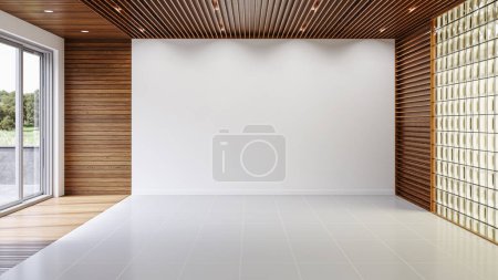 Téléchargez les photos : Illustration 3D rendant grand luxe moderne intérieurs lumineux Salon maquette ordinateur numérique image générée - en image libre de droit
