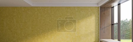 Foto de Amplios interiores luminosos modernos de lujo Salón ilustración de banner de maqueta Imagen generada digitalmente por computadora de renderizado 3D - Imagen libre de derechos