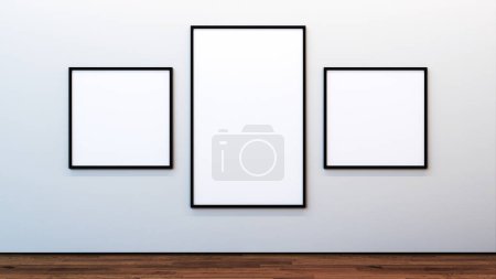 Foto de Amplios interiores luminosos modernos de lujo Ilustración de maqueta de sala de estar Imagen generada digitalmente por computadora 3D - Imagen libre de derechos