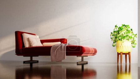 Foto de Amplios interiores luminosos modernos de lujo Ilustración de maqueta de sala de estar Imagen generada digitalmente por computadora 3D - Imagen libre de derechos