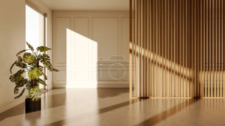 Photo for Large luxury modern bright interiors Living room mockup illustration 3D rendering computer digitally generated image - Royalty Free Image