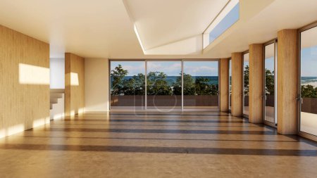 Téléchargez les photos : Grand luxe moderne lumineux intérieurs Salon maquette illustration image rendu 3D - en image libre de droit