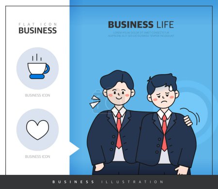 Ilustración de Easy-to-write business situation illustration design - Imagen libre de derechos