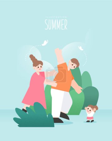 Ilustración de Primavera y verano al aire libre Ilustración - Imagen libre de derechos
