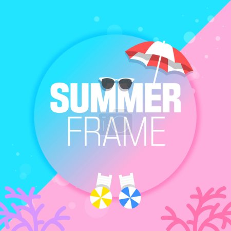 Cool Summer Frame Illustration 