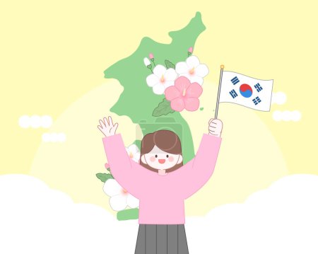 Día Nacional Patriótico Coreano Ilustración