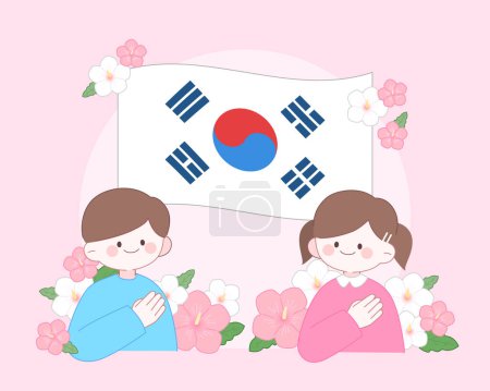 Illustration zum Koreanischen Nationalfeiertag
