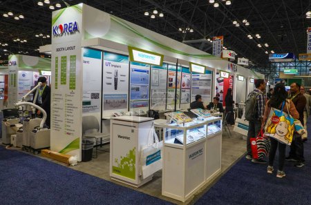 Photo for NEW YORK - NOVEMBER 27, 2022: Korean Pavilion with modern dental materials and equipment on display at the Greater NY Dental Meeting at Jacob Javits Convention Center - Royalty Free Image