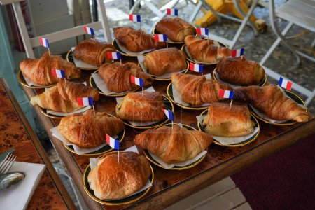 Photo for French pastries: croissants and pain au chocolat - Royalty Free Image