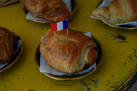 Photo for French pastries: croissants and pain au chocolat - Royalty Free Image