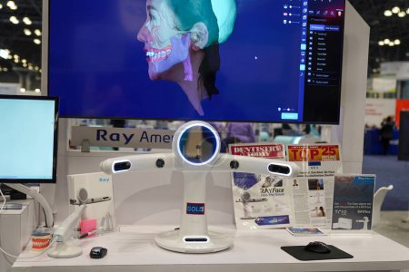 Photo for NEW YORK - NOVEMBER 28, 2023: Modern materials and equipment on display at the Greater NY Dental Meeting at Jacob Javits Convention Center. It is the largest healthcare and dental event in USA - Royalty Free Image