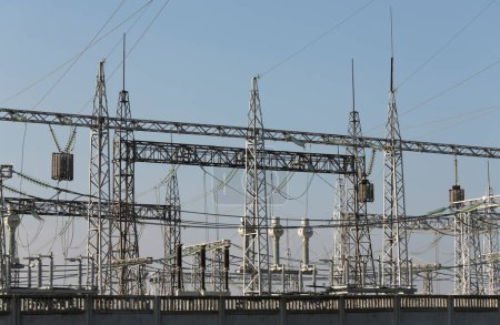 Foto de Estaciones eléctricas y subestaciones de Moldavia. Redes eléctricas de la URSS. - Imagen libre de derechos