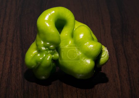 Foto de El pimiento verde (también conocido como pimiento dulce, o pimiento) es el fruto de las plantas en el grupo cultivar Grossum de la especie Capsicum annuum.. - Imagen libre de derechos