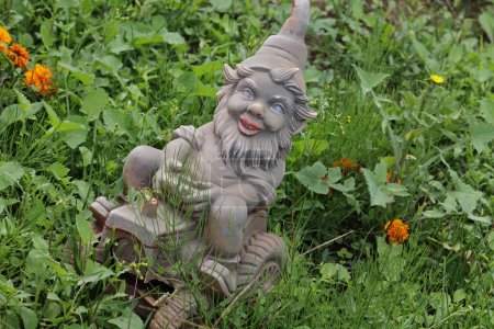 Photo for Garden gnome, gnome, closeup - Royalty Free Image