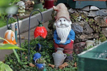 Photo for Garden gnome, gnome, closeup - Royalty Free Image