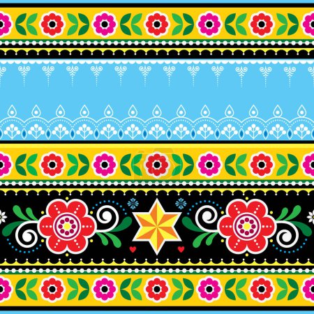 Illustration for Pakistani and Indian template vector greeting card or seamless pattern empty space for text, Diwali vibrant floral  decoration - Royalty Free Image