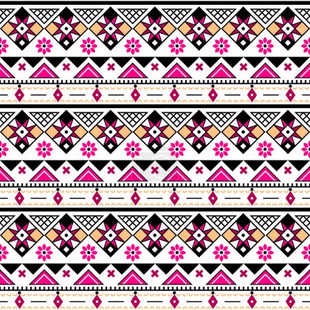 Illustration for Ukrainian Hutsul Pysanky vector seamless pattern stars and geometric shapes, folk art Easter eggs repetitive design - Royalty Free Image