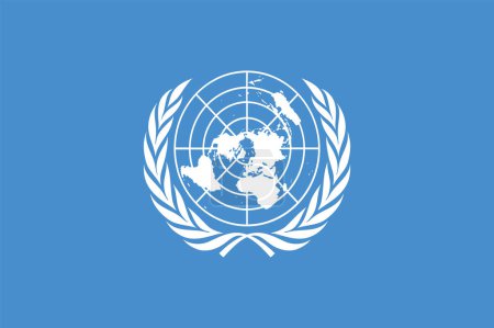 Bandera de las Naciones Unidas. Vector de bandera de las Naciones Unidas. Símbolo ONU.