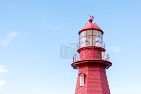 Photo for La Matre, Canada-August 9, 2015:View of the Phare de la Martre, one of Gaspsie's many iconic lighthouses during a sunny day - Royalty Free Image
