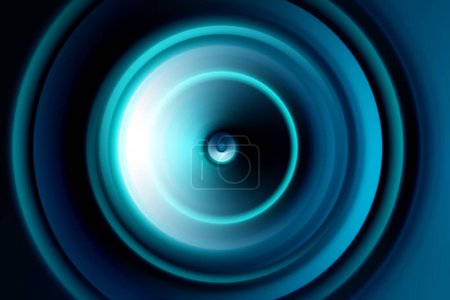 Photo for Abstract Radial Motion Blur in deep blue colors. Blue and dark blue circles. Background for modern graphic design and text, label design, textile, clothing or brochure. - Royalty Free Image