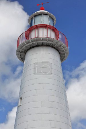 Téléchargez les photos : Le phare de Cape Bowling Green a été construit en 1874 au North Wharf à l'extérieur du Musée national de la marine australien après avoir été désarmé et réinstallé au musée. Darling Harbour Sydney NSW Australie. - en image libre de droit