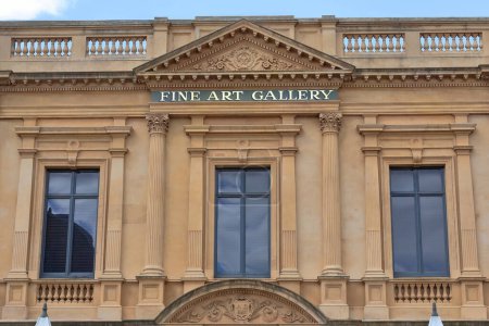 Téléchargez les photos : Ballarat, Australie-21 octobre. 2018 : La galerie d'art construite en 1887 après JC est la plus grande et la plus ancienne du pays, dans le style Renaissance avec une façade en brique de pierre bleue. - en image libre de droit