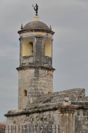 Historic symbol 'La Giraldilla' sculpted in AD 1634 by Geronimo Martin Pinzon, actually a weather vane placed atop the west watchtower of El Castillo de La Fuerza Real -Royal Castle-. Old Havana-Cuba.