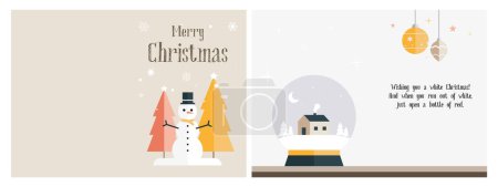 Christmas greeting card. Vector background. 
