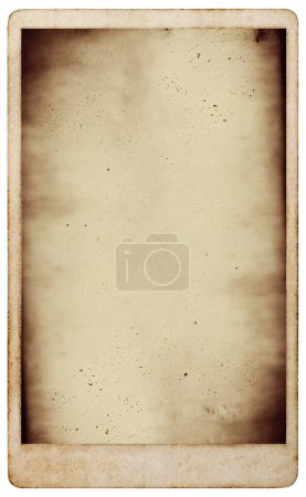Photo for Vintage photo frame isolated. Old sepia film texture with dust, particles, sratches - Royalty Free Image