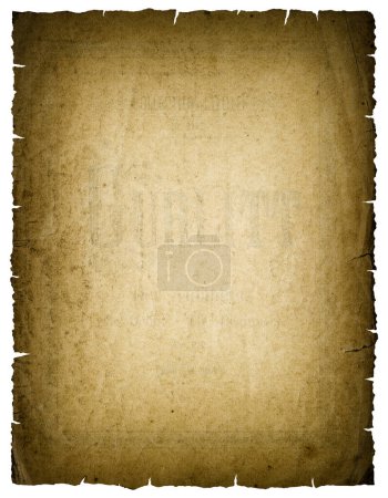 Photo for Old empty paper sheet isolated - Royalty Free Image