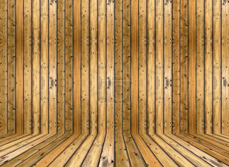 Foto de Fondo interior de pared de madera. Textura de madera superficie vacía - Imagen libre de derechos