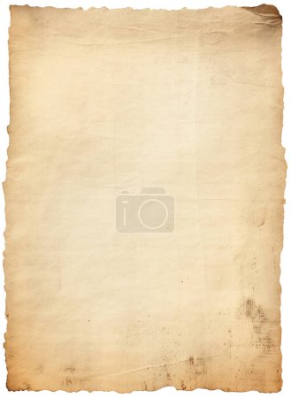Foto de Textura de papel vieja y vacía aislada sobre fondo blanco - Imagen libre de derechos