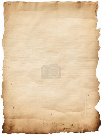 Photo for Blank torn paper texture isolated on white background - Royalty Free Image