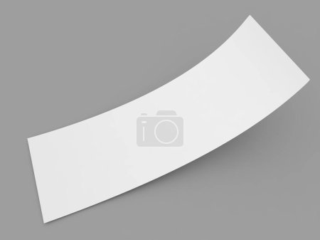Téléchargez les photos : Advertising paper mockup on gray background. 3d render illustration. - en image libre de droit