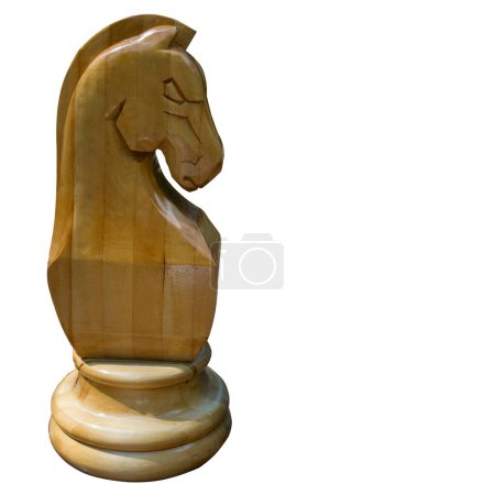 Photo for Chess horse isolated on white background. Free space for text. - Royalty Free Image