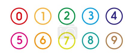 Kreative Vektor-Illustration von Zahlenpunkten von 1 bis 12 isoliert auf transparentem Hintergrund. Kunstdesign. flache Farbverlauf Web-Symbole Vorlage. abstraktes Konzept grafisches Element