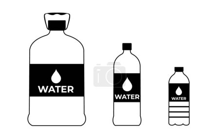 Illustration for Set of  vector bottle icons isolated on white background - Royalty Free Image