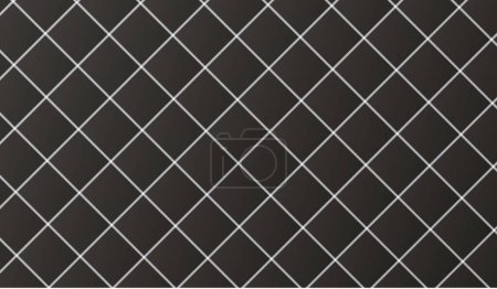 Illustration for Geometric pattern of black horizontal diamonds on a black background. - Royalty Free Image