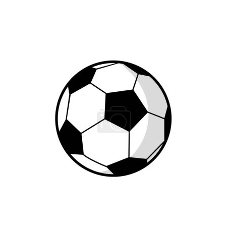 Illustration for Soccer. Vector illustration of a ball. Isolated on a blank, editable background. - Royalty Free Image