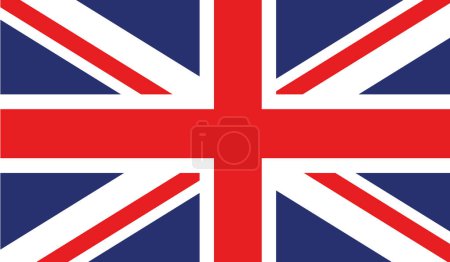 Ilustración de La bandera roja, blanca y azul, la bandera de Gran Bretaña - Imagen libre de derechos