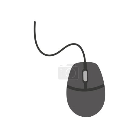 Ilustración de Icono del ratón vector plantilla de ilustración - Imagen libre de derechos